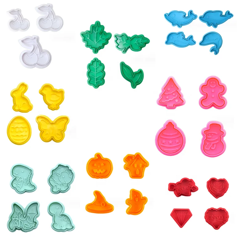 3D Рождество День Святого Валентина хэллоуин пасха Сделай Сам печенье резак штамп с ручкой для украшения выпечки