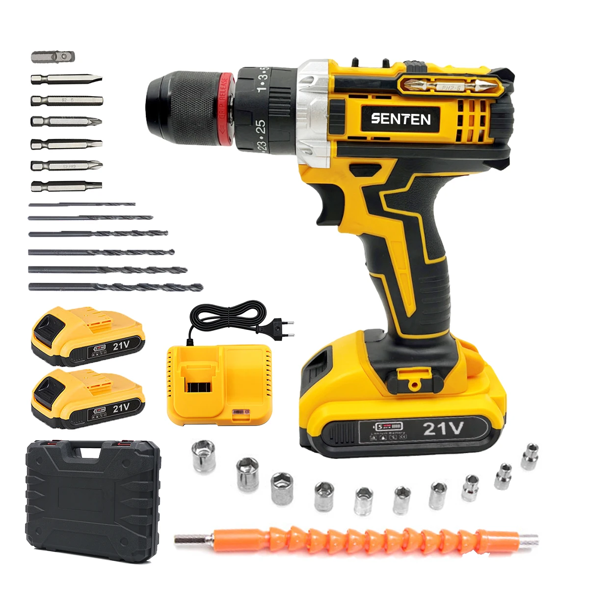 21V Brushless Motor Electric Screwdriver With Impact Lithium Battery Screwdriver DIY Household Cordless power Screwdriver