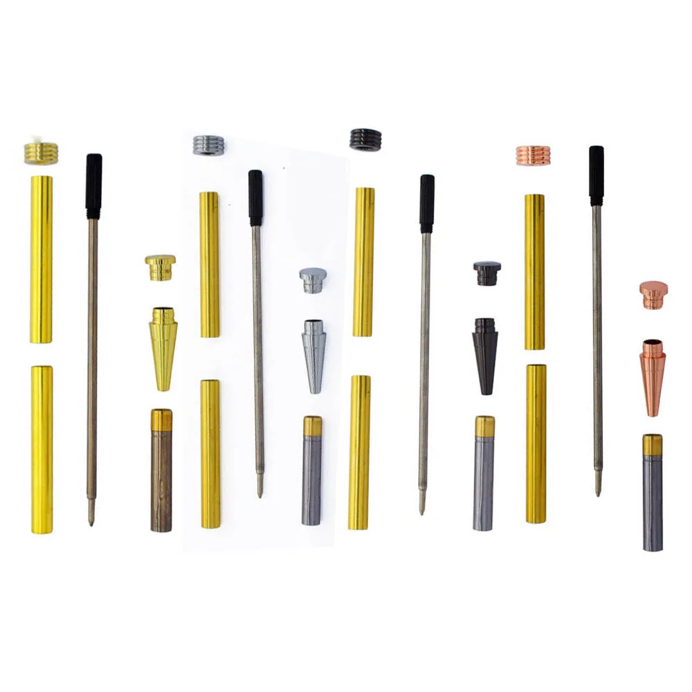 DIY Assembly Wood Pen Turning Accessories Holographic Black Woodturning Slimline Pen Making Kits