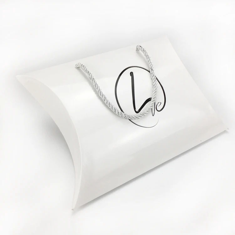 
Large Size Custom Pillow Shape Box Ponytail Hair Extensions Wig Packaging Custom Logo Box 