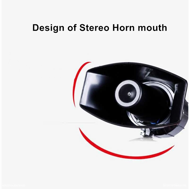 Wholesale Car Alarm Horn Square Mouth 7 Tone 12v 100w Recording Megaphone Speaker Factory Direct Sales