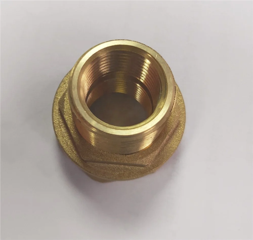 Brass Bulkhead Fitting Female-Male Water Tank Connector Threaded with Rubber Ring