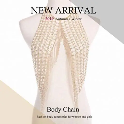 Цепочки для тела, Пляжная цепочка бикини с жемчугом, бюстгальтер, модная портупея, очаровательные аксессуары, ювелирные изделия