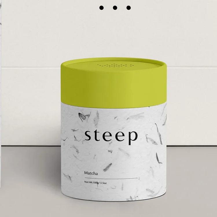 Пищевой биоразлагаемый картонный трубчатый шейкер для специй, чая, порошка, размер под заказ