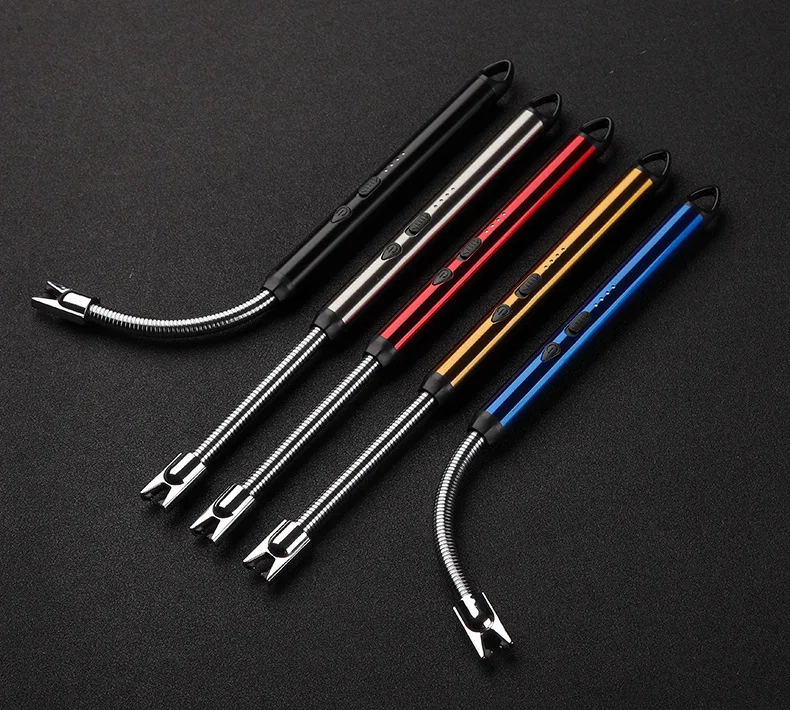 Windproof Kitchen Electric USB Lighter Long Candle BBQ Gas Stove Ignition Gun Camping Rechargeable Arc Flameless Plasma Lighter