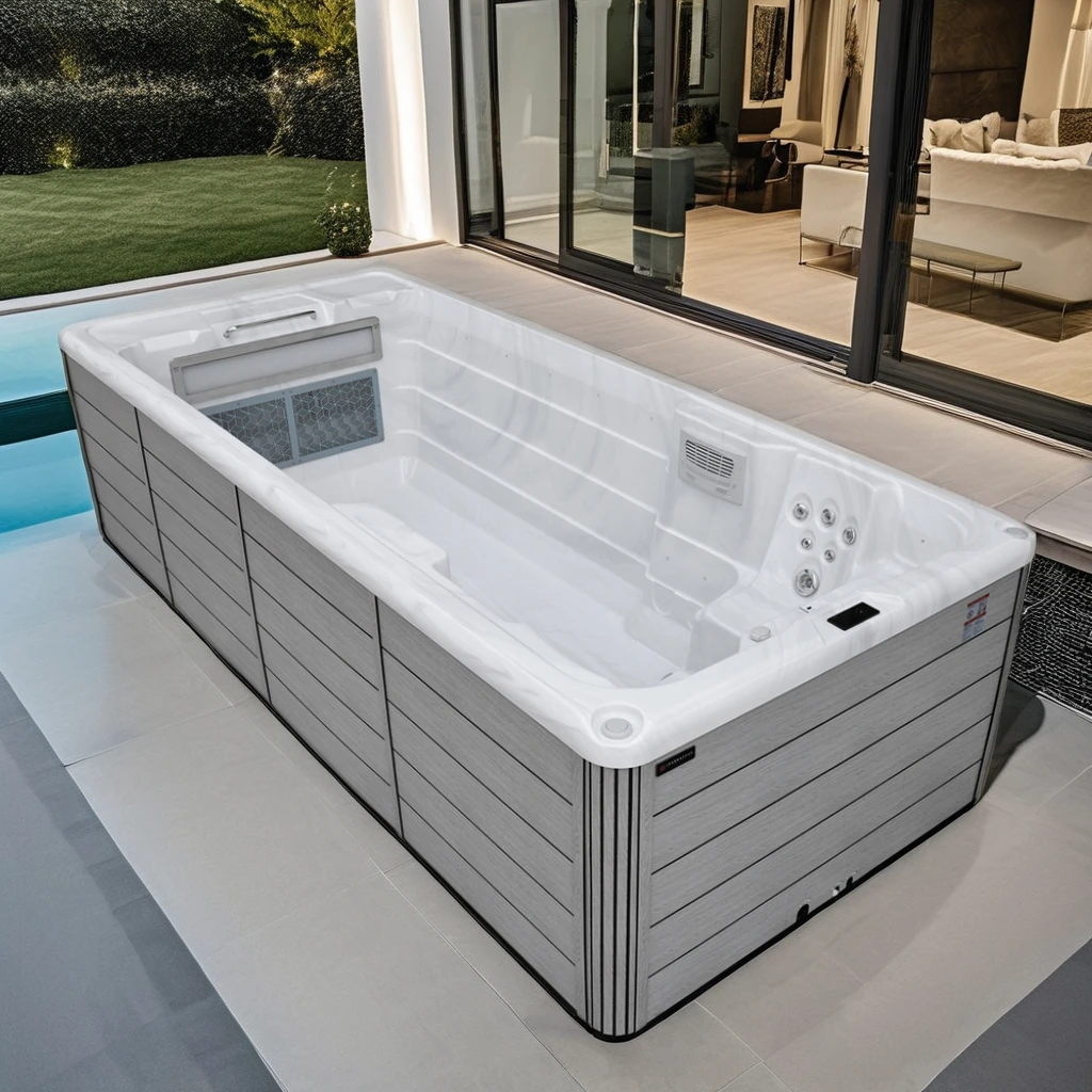 Luxury 2 Person Swimming Spa Outdoor Pool Tub Double Impeller Pool Machine