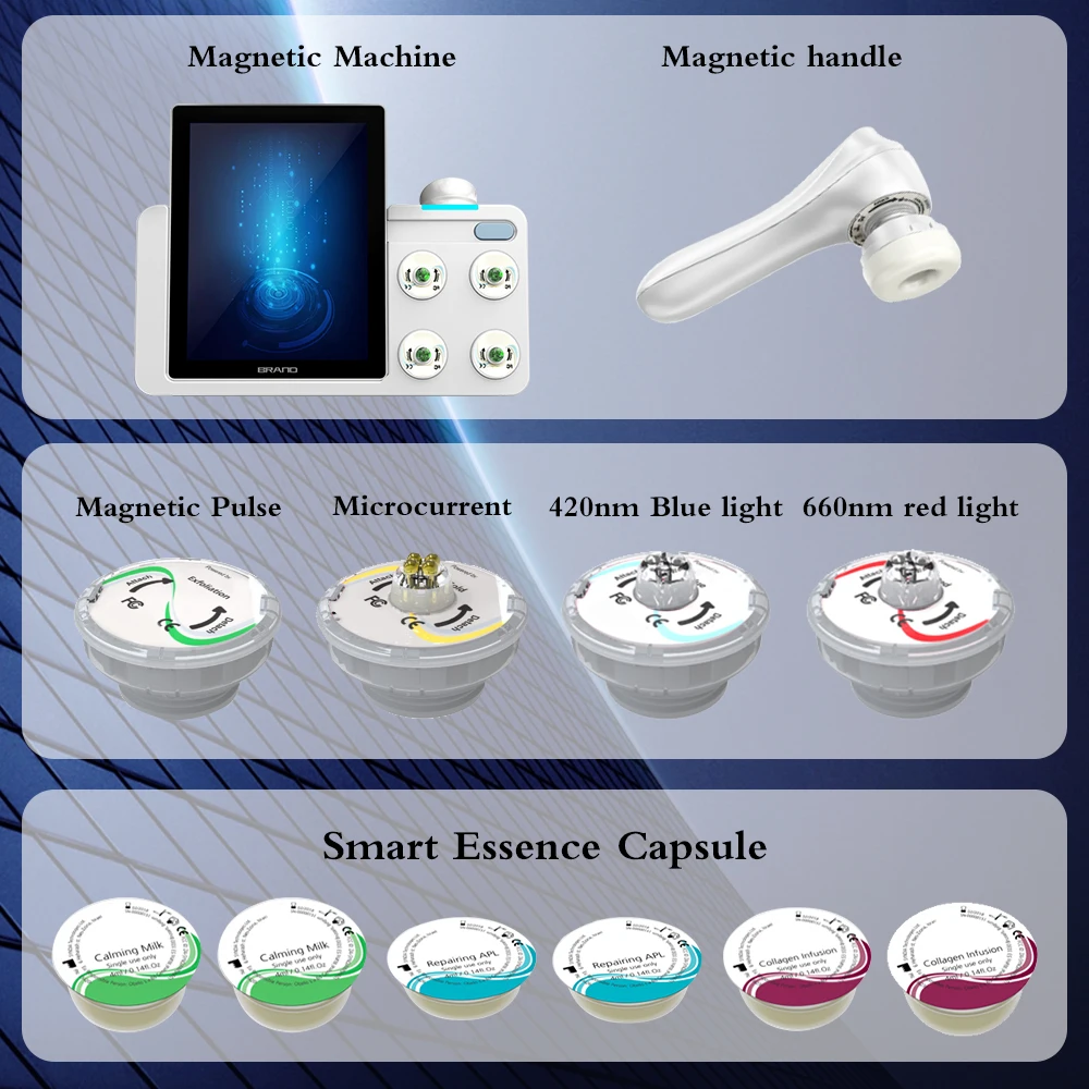 New Item 2023 No-Needle Mesotherapy Device Magnetic Anti Aging Ultrasound Therapy Machine For Essence Introducer