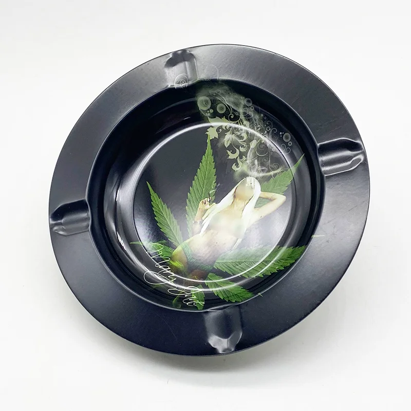  SHINY Smoke Shops Supplies Ready To Ship Custom Portable Cigarette Ash Tray Cigar Ashtray