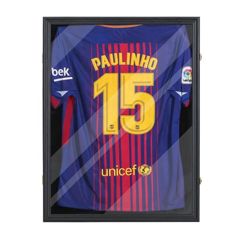 Lockable Football Nba Basketball Soccer Jersey Frame Display Case Hot Sale Custom 98%uv Protection Clear Acrylic Customized Logo