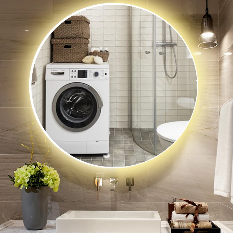 customs Hotel touch explosion-proof glass anti-fogging led mirror touch switch bathroom mirror smart lighted