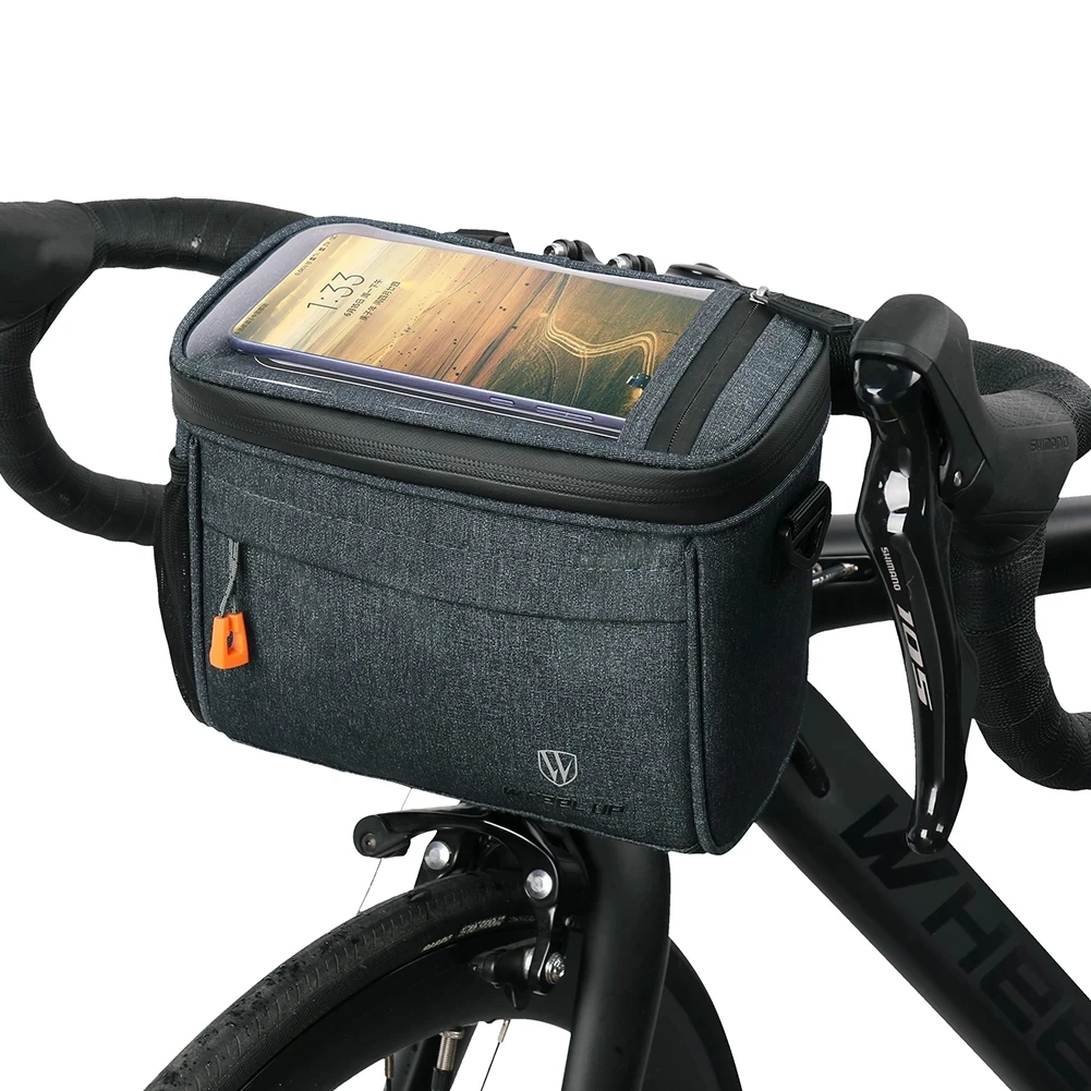  Сумка для велосипеда MTB велосипедные аксессуары ванной комнаты с дождевик 4.2L велосипедный руль фронтальным сенсорным экраном панье