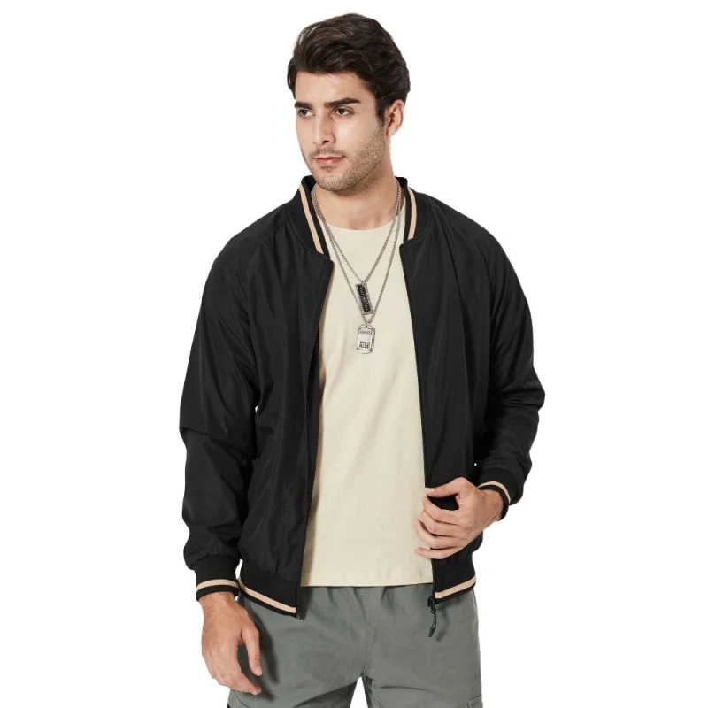 Clothing Manufacturer Wholesale High Quality Casual Zip Up Plain Zipper Mens Custom Logo Bomber Jacket