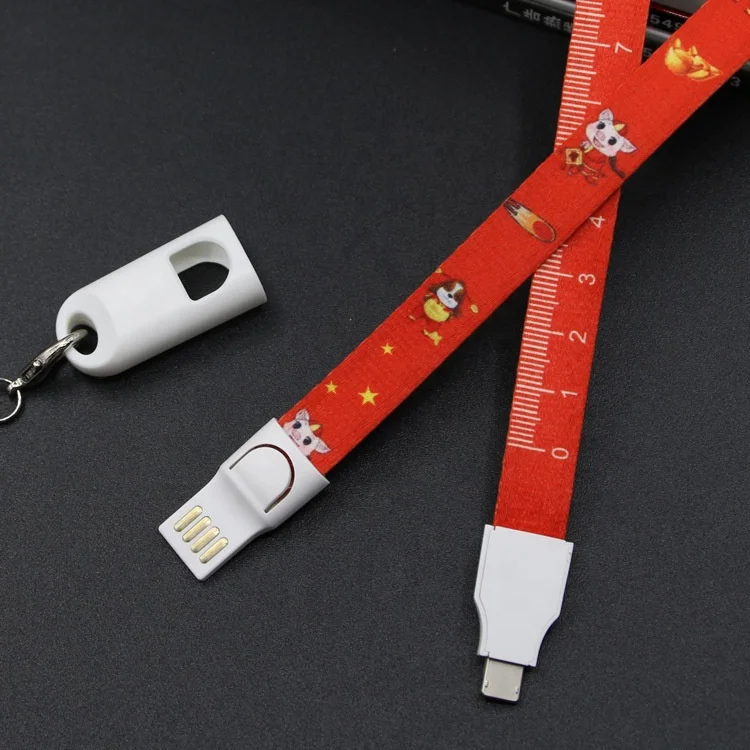 
New Product ideas 2021 Wholesale Custom Printed Multi Data Line Charging Lanyard USB Data Mobile Charging Printer Cable 