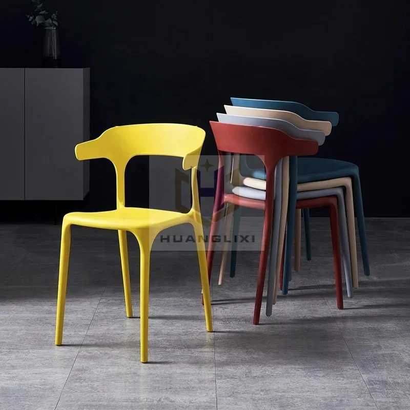 Manufacturers Cheap Dining Furniture Home White Sillas Pp  Cafe Restaurant Stackable chairs plastics