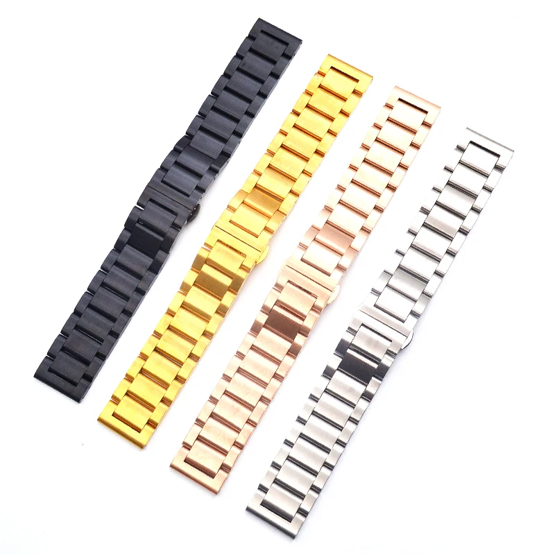 Hot product premium all brushed surface stainless steel quick release watch bracelet for smart watch band