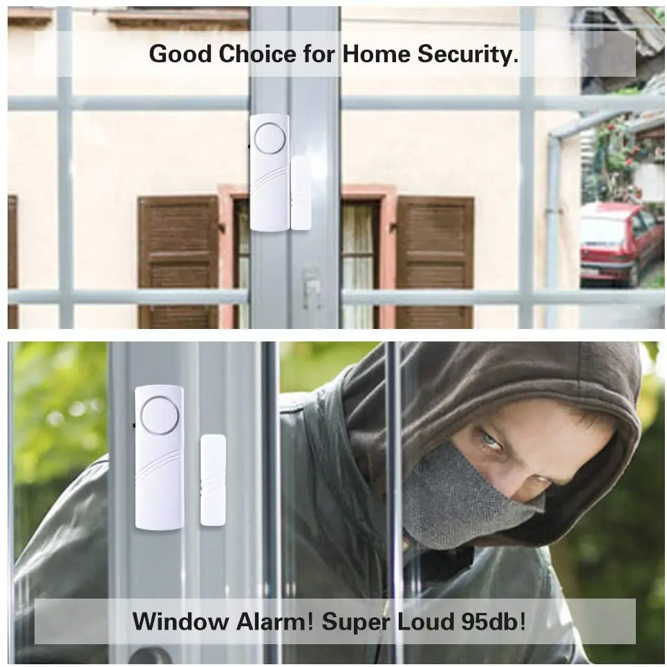 Door Window Alarm, 90DB Door Alarms for Kids Safety, Window Pool Alarms for Home
