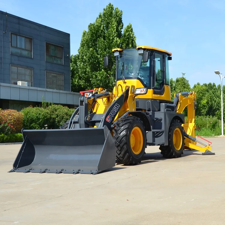 TOSH Mini 4x4 Wheel Loader WZ40-28 Articulated Type Backhoe Loader Diesel Loader With Attachments