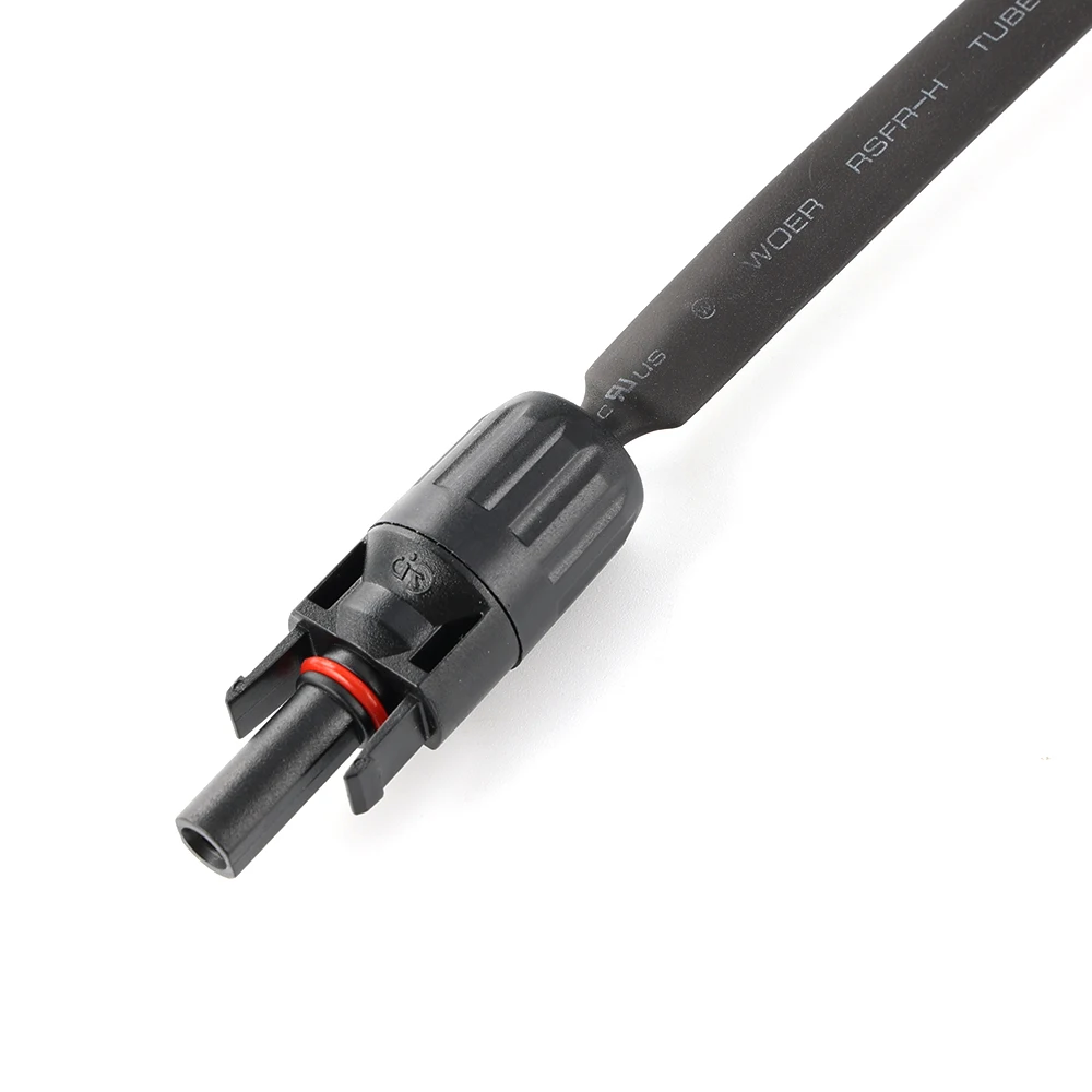 Solar 30CM length Flat Copper Male Female MC-4 connectors PV Charging cable for windows door through with tubeprotected