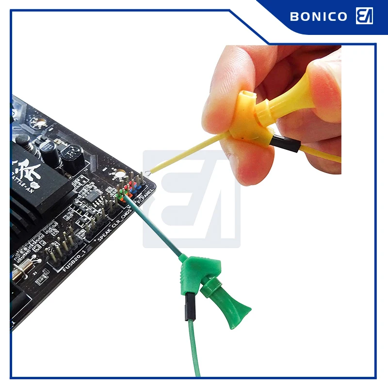 Mini Grabber SMD IC Test Hook Clip Jumper Probe Test Lead Kit Silicon Soft Dupont Cable for Logic Analyzer