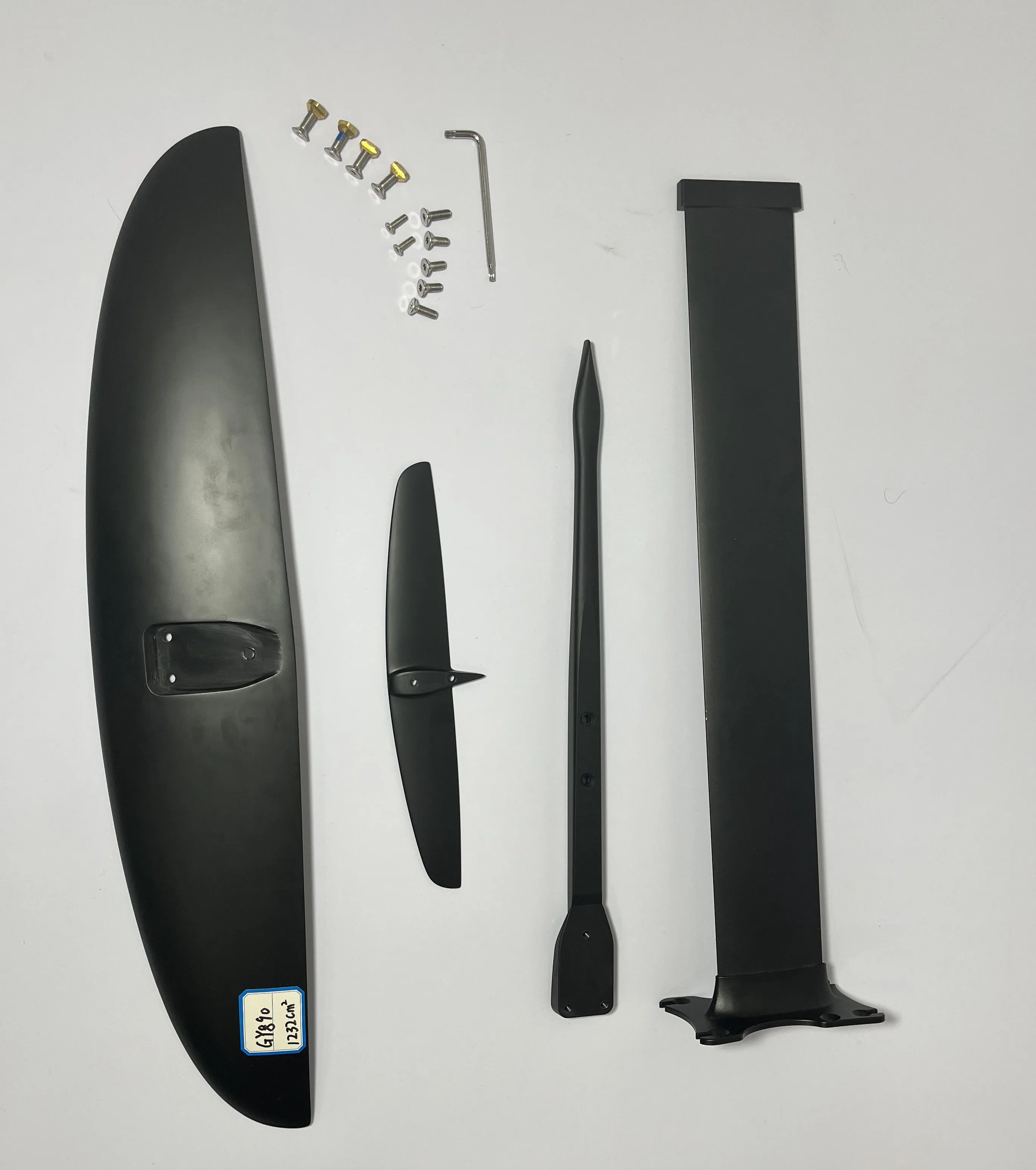 New hydrofoil GY890 Small area front wing 1232sqcm Surf kit Outdoor Sports All carbon hydrofoil aluminium alloy mast wing foil