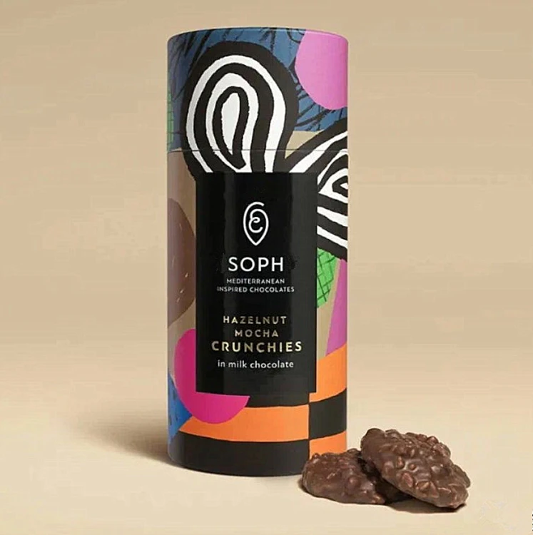 Food Grade Recycled Cardboard Cylinder Loose Leaf Tea Coffee Packaging Box window Round Kraft Paper Tube Packaging