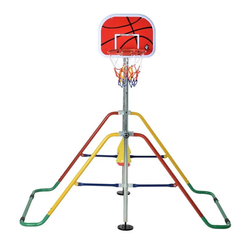 YFSTAR XK-022 Kids Life Horizontal Bar with Swing&Ring&Basketball Children Gymnastic Bar