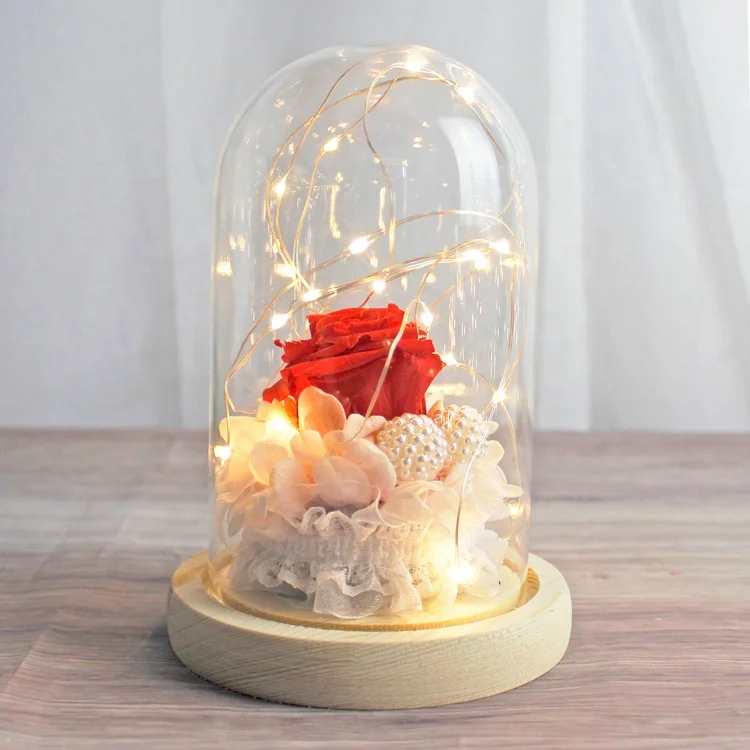 Оптовая продажа геодезический Овальный стеклянный купол со светодиодными лампочками для торта прозрачный подвесной светильник