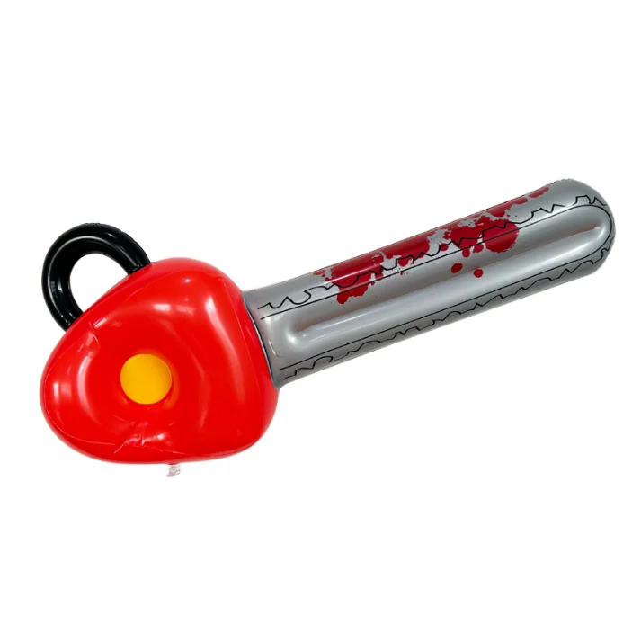 Custom PVC red inflatable chainsaw kids inflatable gun toys weapon inflatable sticks