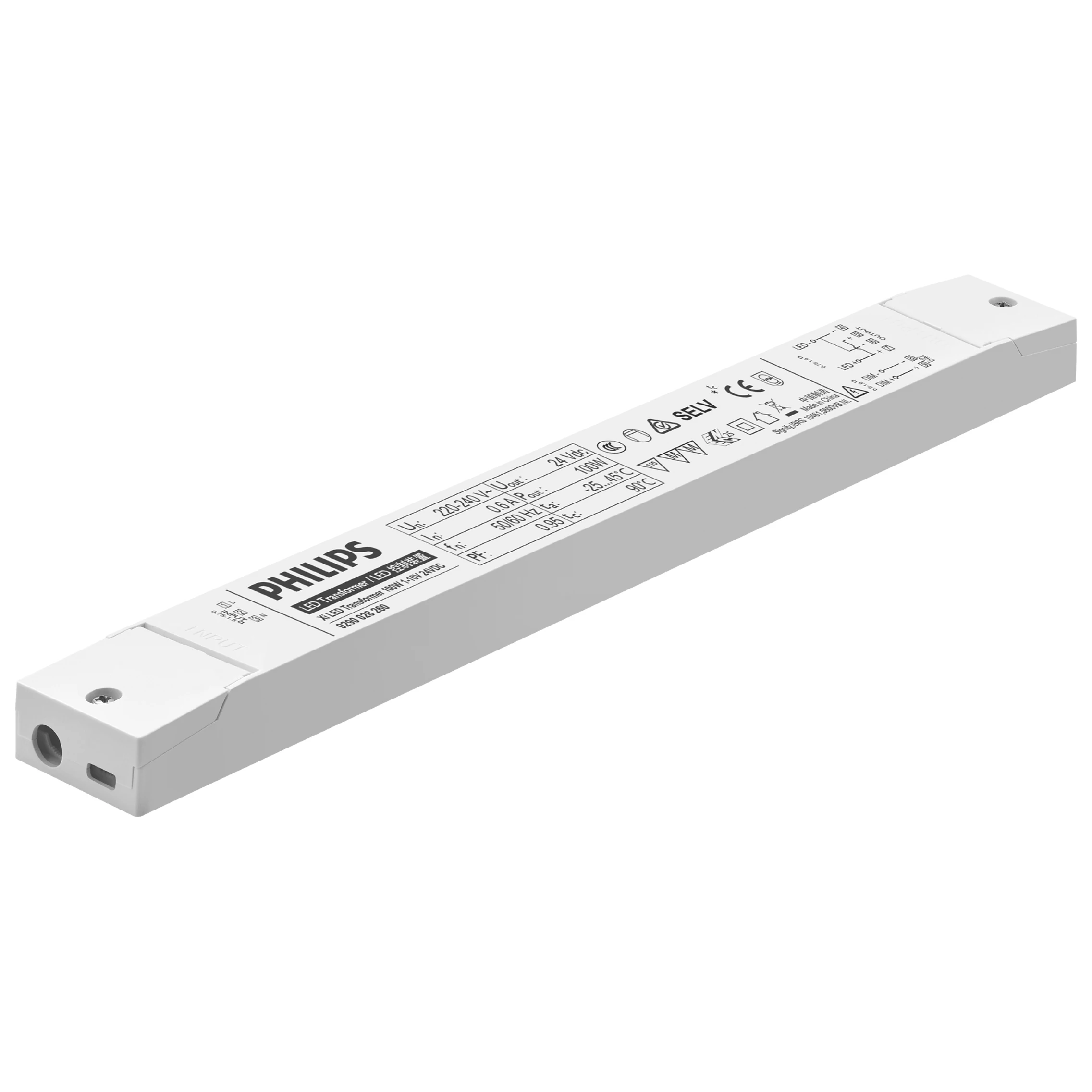 LED Transformer Xi LED Transformer 100W 1-lOV 24VDC with 1-10v dimming