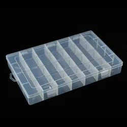 Plastic Lego Storage Box 24 Grid Movable Tool Parts And Partition Jewelry Storage Case Transparent Storage Boxes & Bins