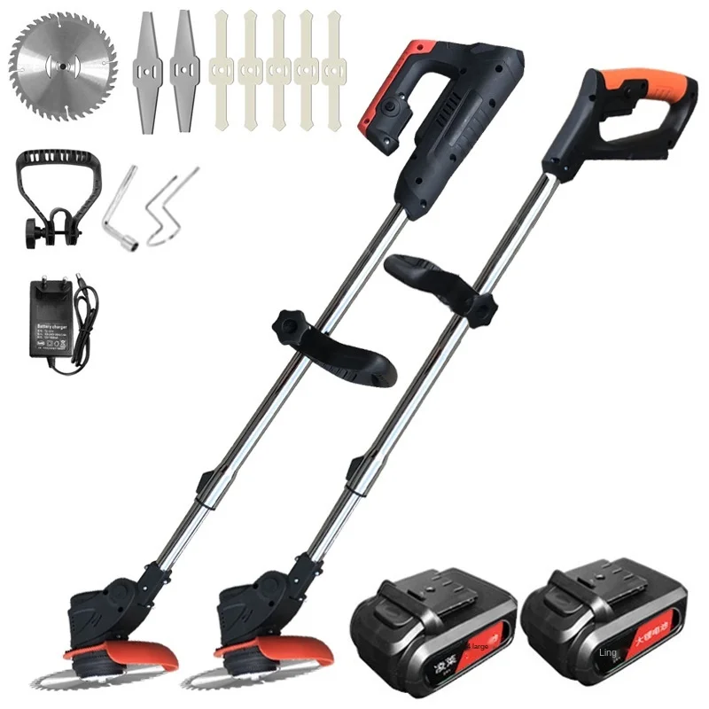 12 V 21 V Electric Folding Lawn Mower Low Noise Automatic Fast Cutting Lithium Battery Brushless Trimmer Grass Cutter Machine
