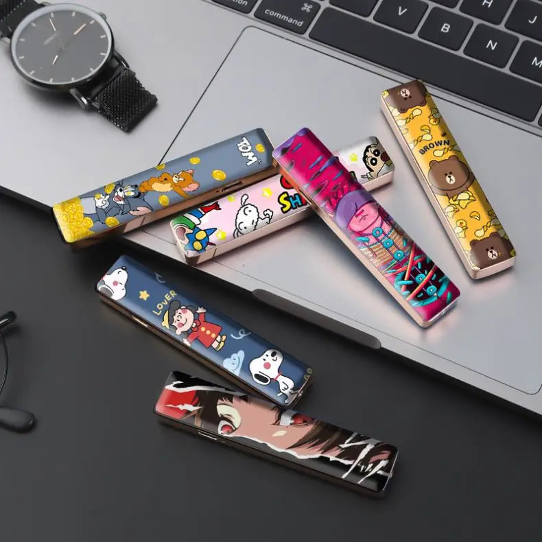 Зажигалка с раздвижным зажиганием USB с пользовательским логотипом, перезаряжаемые зажигалки для электронных сигарет