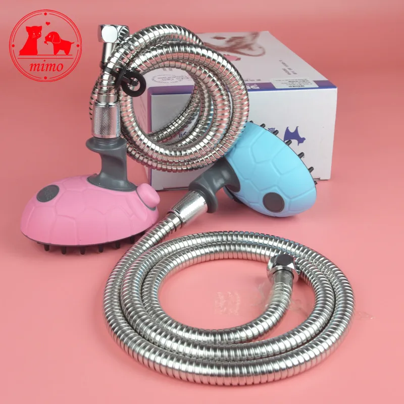 Pet Shower Sprayer Pet Bathing Tool for Dog Combines Handheld Bathe Shampoo Massage with 4 Hose Adapters Indoor Outdoor Use