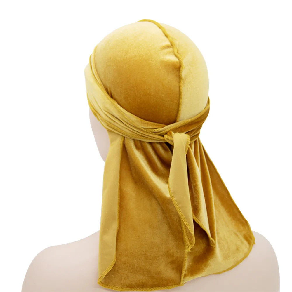Veeta Superior Velvet Durag Soft Velvet Durags for Men & Women Silky Durag Liner Long Straps