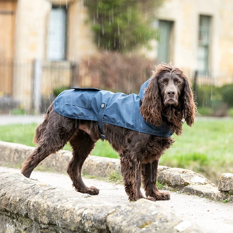 Yellow Adjustable WaterProof Lightweight Pet Rain Coat Jacket Large Dog Clothes Raincoats with Reflective Stripe Hoodie