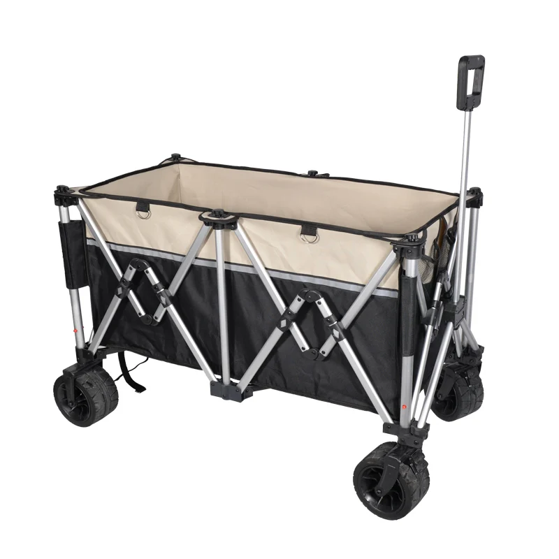 Factory Direct Supply Aluminium Alloy Collapsible Carts Folding Heavy Duty Wagon Garden Cart