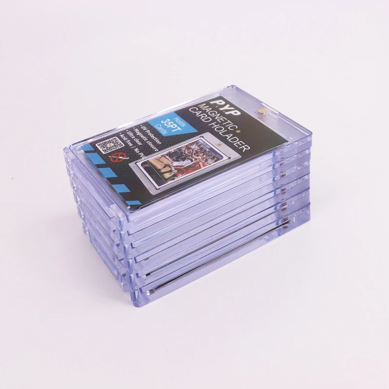 35Pt Uv Protection Ultra Clear One Magnetic Card Holder Magnetic Close Trading Card Case