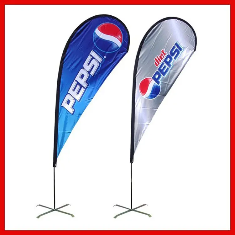 Marketing Promotional waterproof Feather Flying Flags outdoor Custom Advertising Beach Flags kit