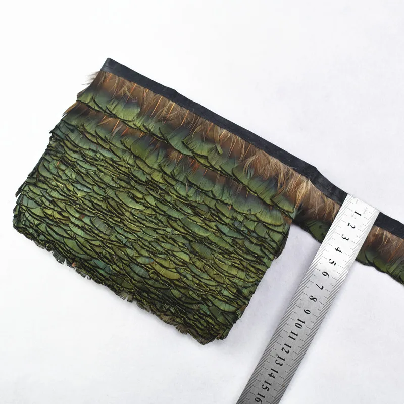 Wholesale Natural Pheasant Feather Trims Ribbon Feathers for Crafts Trim Fringe Clothing Accessories Wedding Plumas