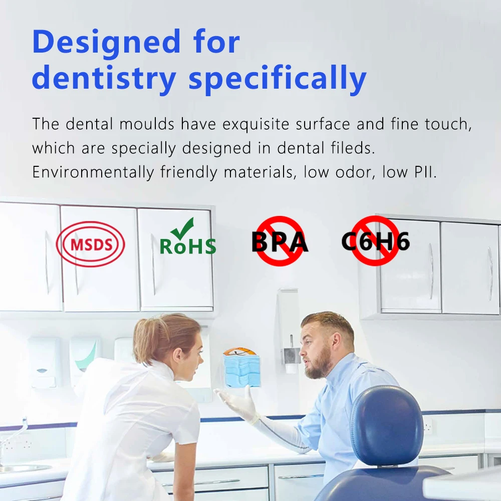 IFUN Dental Mold Resin iF3160 ivory color for lcd dlp Printer HiTemp Hi-rigid  Resistance 405nm UV Cure Rapid 3D Printing