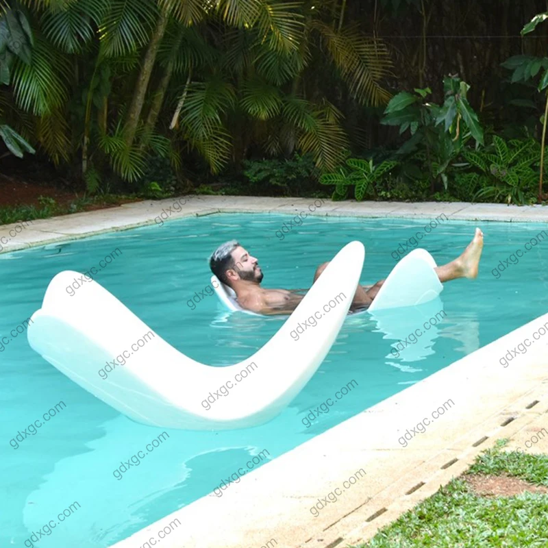 Hot Sale Tanning Pool Lounger Floating Platforms Portable Swimming Floats Chair On Water Leisure Sun Lounger
