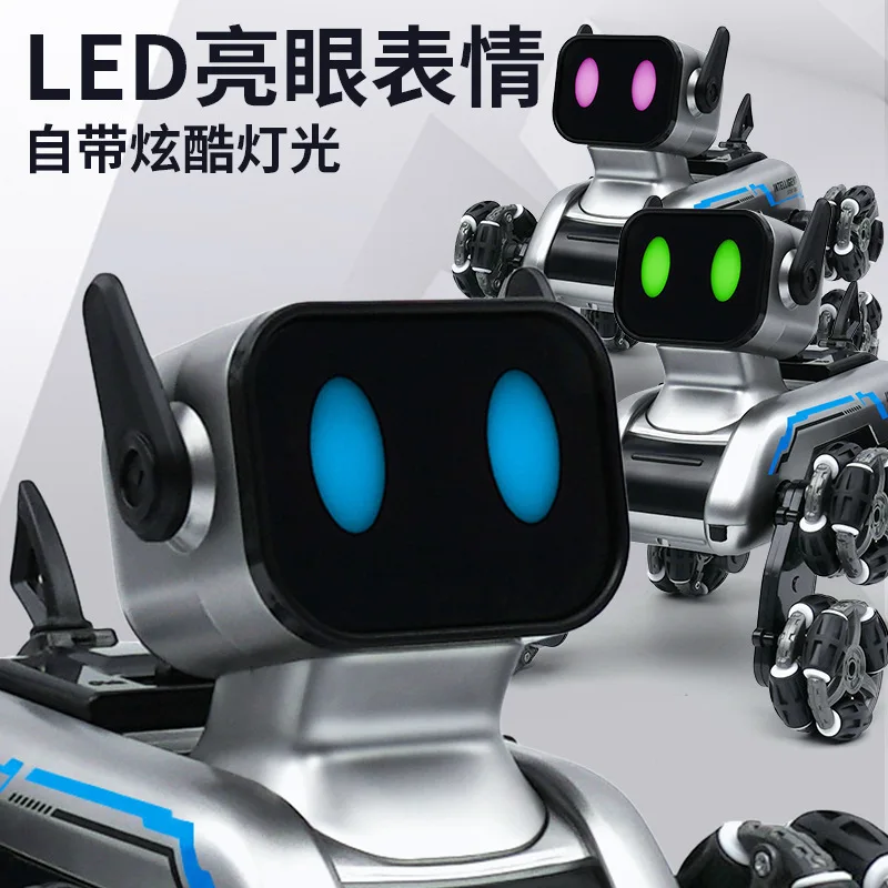 Eight-wheeled stair climbing mechanical dog remote control toy gesture sensing transform shape electric intelligent robot dog
