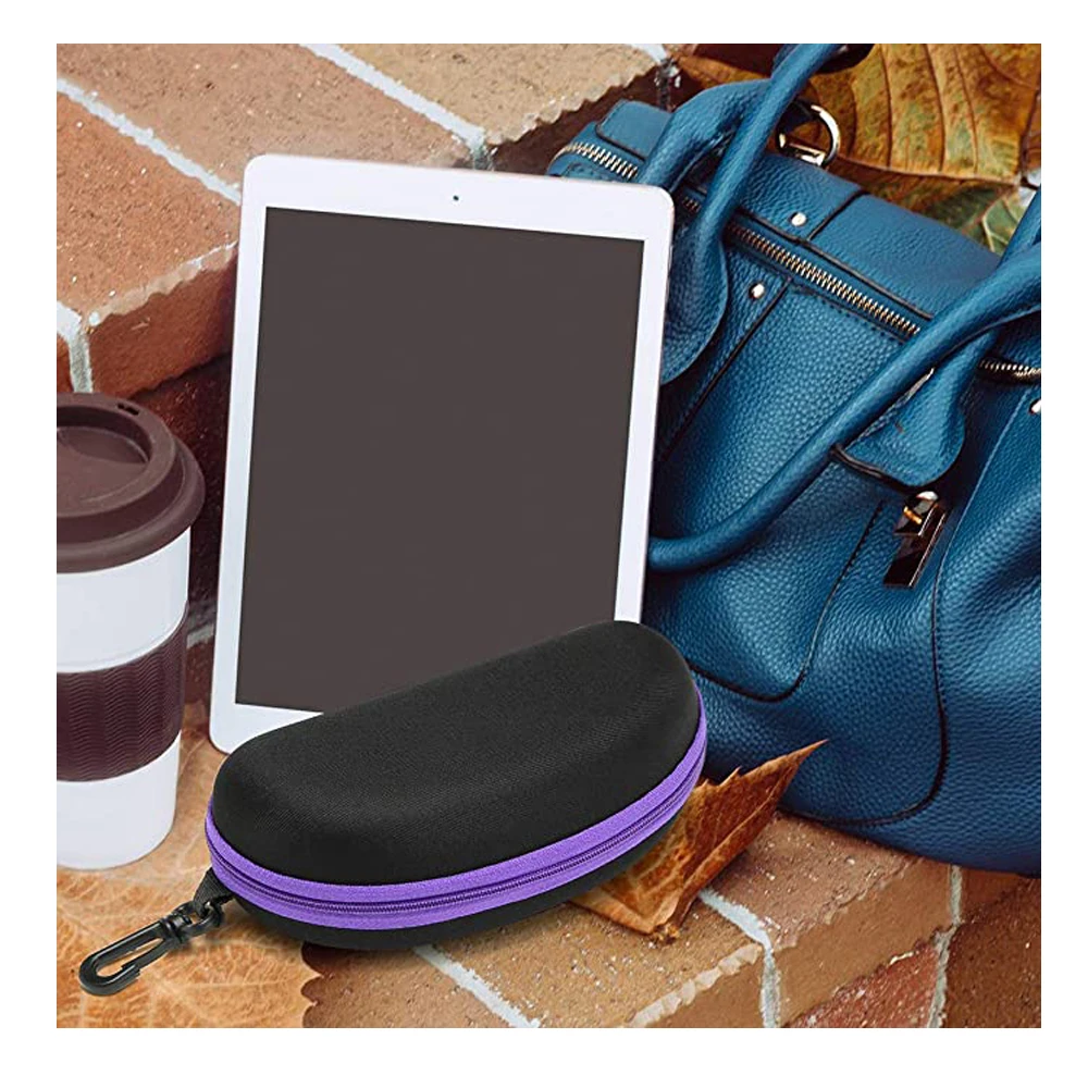 2021 Waterproof Sunglasses and Eyeglasses Case Zippered Glasses Holder Durable Hard EVA Glasses Storage Velvet Customized