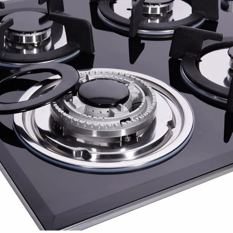 Built-In Gas Stove Tempered Glass Surface Electric Ignition gas hob