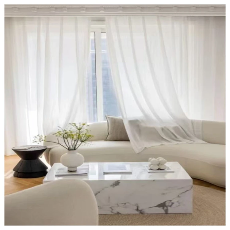 Free sample breathable curtain fabric roll sheer for the living room
