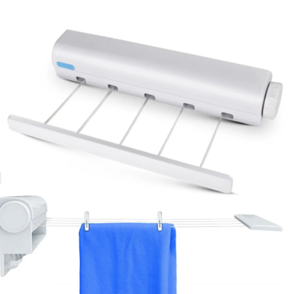 Hote sale Retractable Clothesline Hanger Portable Clothes Line Indoor Extendable Dry Lines clothes dryer rack
