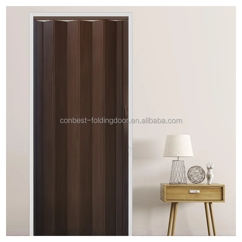 Fast color pvc WC folding door with hard hinge