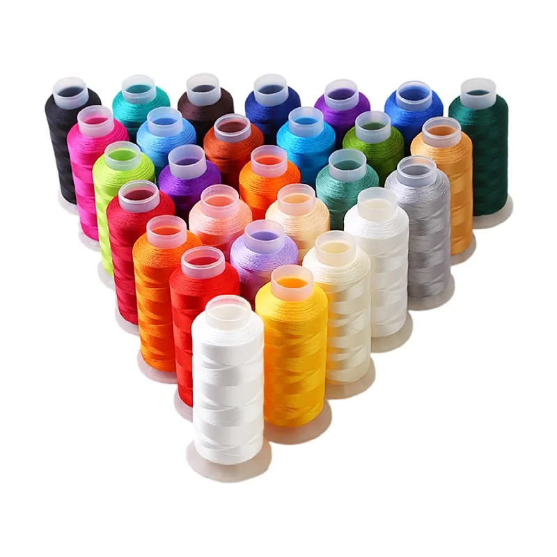 Computerized embroidery thread 75D / 2 108D / 2 120d / 2 polyester filament quilted embroidery thread