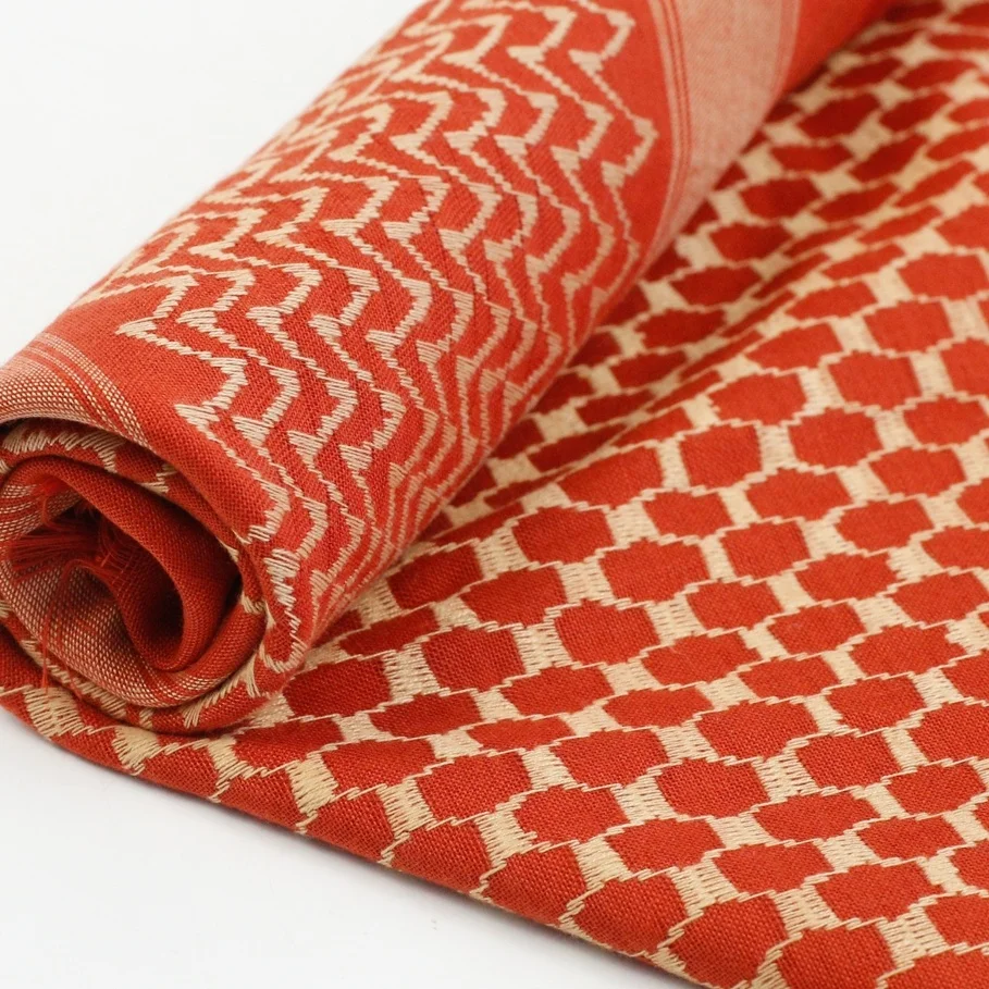 Factory woven pattern keffiyeh muslim arabic windproof desert wrap shawl shemagh hijab square man polyester scarfs yashmagh