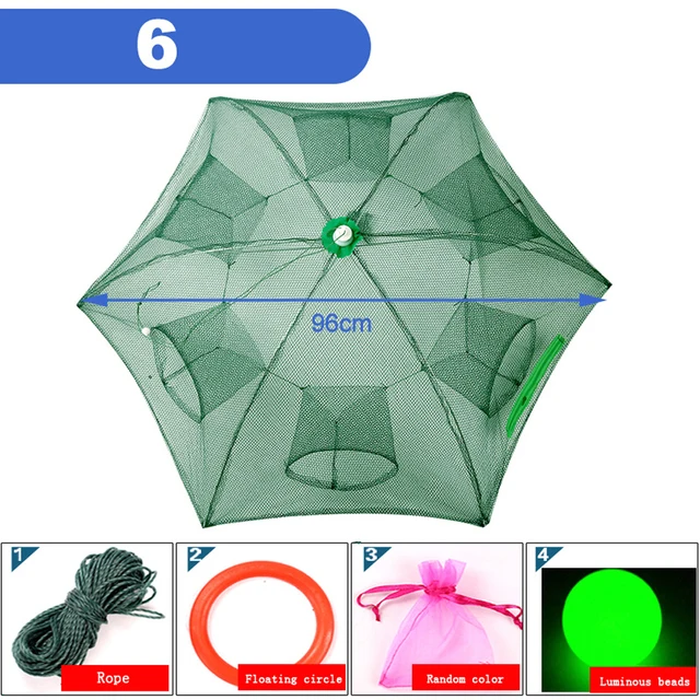 Portable 4-20 Hole Nylon Automatic Fishing Shrimp Trap Fishing Nets China For Sale